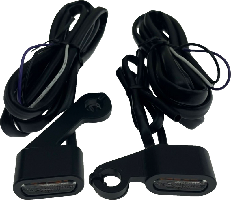DRAG SPECIALTIES Marker Lights - Black - Smoke Lens - '04-'13 XL - L22-0236DMBME - PartsOutlet.com.au