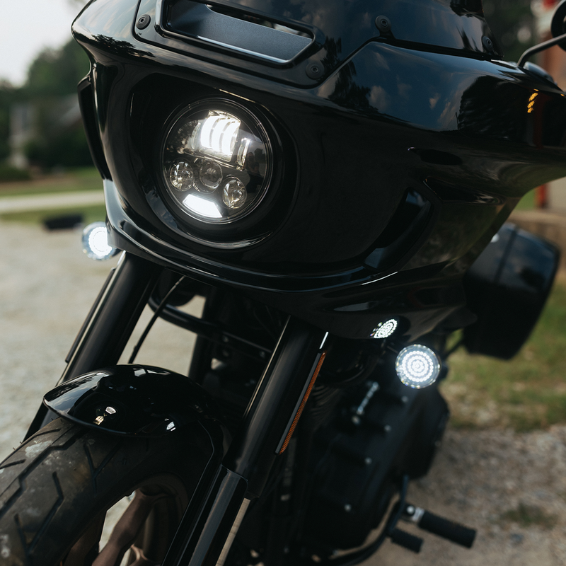 CUSTOM DYNAMICS ProBEAM? Headlight Kit - 5-3/4" - Black - FXLRST/FXRST PB-LRST-B