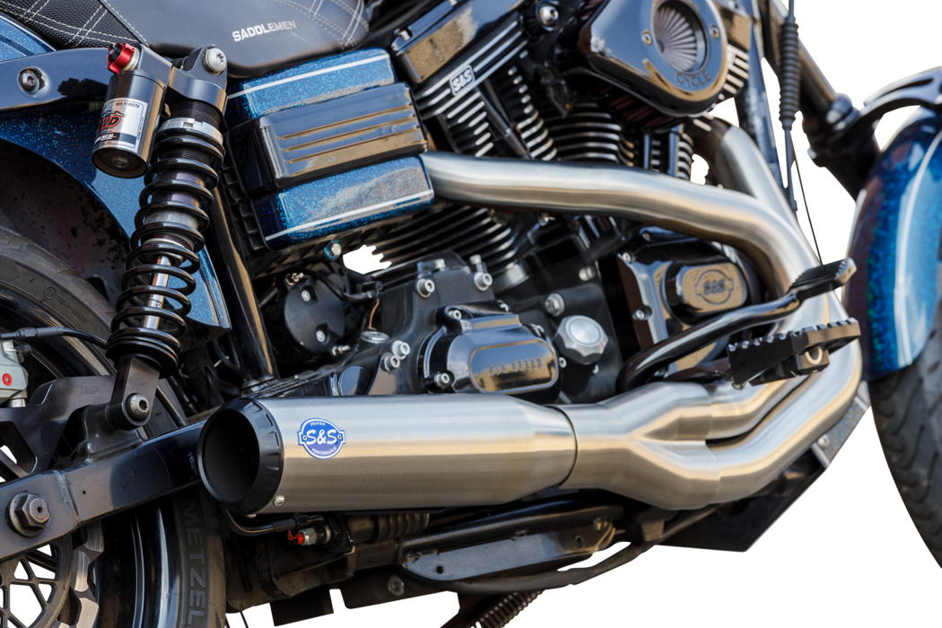S&S CYCLE 2-into-1 Qualifier Exhaust System - Brushed - '06-'07 FXD - 550-1097