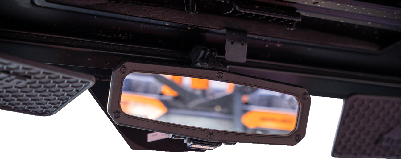 MOOSE UTILITY Mirror - Rear View w/LED Dome Light - UTV UTVMIRCTR-LED-1