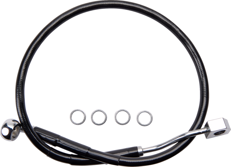 DRAG SPECIALTIES Brake Line - Rear - ABS - Black - '18-'22 Softail - 618603-BLK - PartsOutlet.com.au