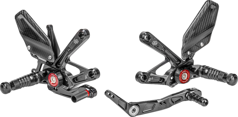 GILLES TOOLING MUE2 Rearset - Black - Yamaha MUE2-Y01-B