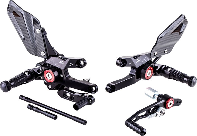 GILLES TOOLING MUE2 Rearset - Black - Honda MUE2-H01-B