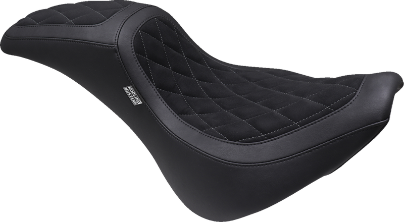 MUSTANG Signature Series Fastback - Vinyl/Alcantara - Diamond Stitch w/ Gun Metal Thread - FX '18-'24 - 76321GM - PartsOutlet.com.au