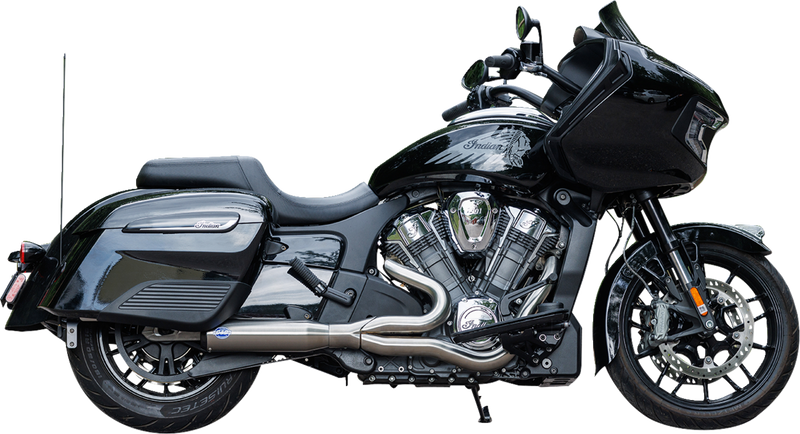 S&S CYCLE 2-into-1 Qualifier Exhaust System - Race Only - Brushed - Stainless Steel - Indian 2020-2023 - 550-1082 - PartsOutlet.com.au