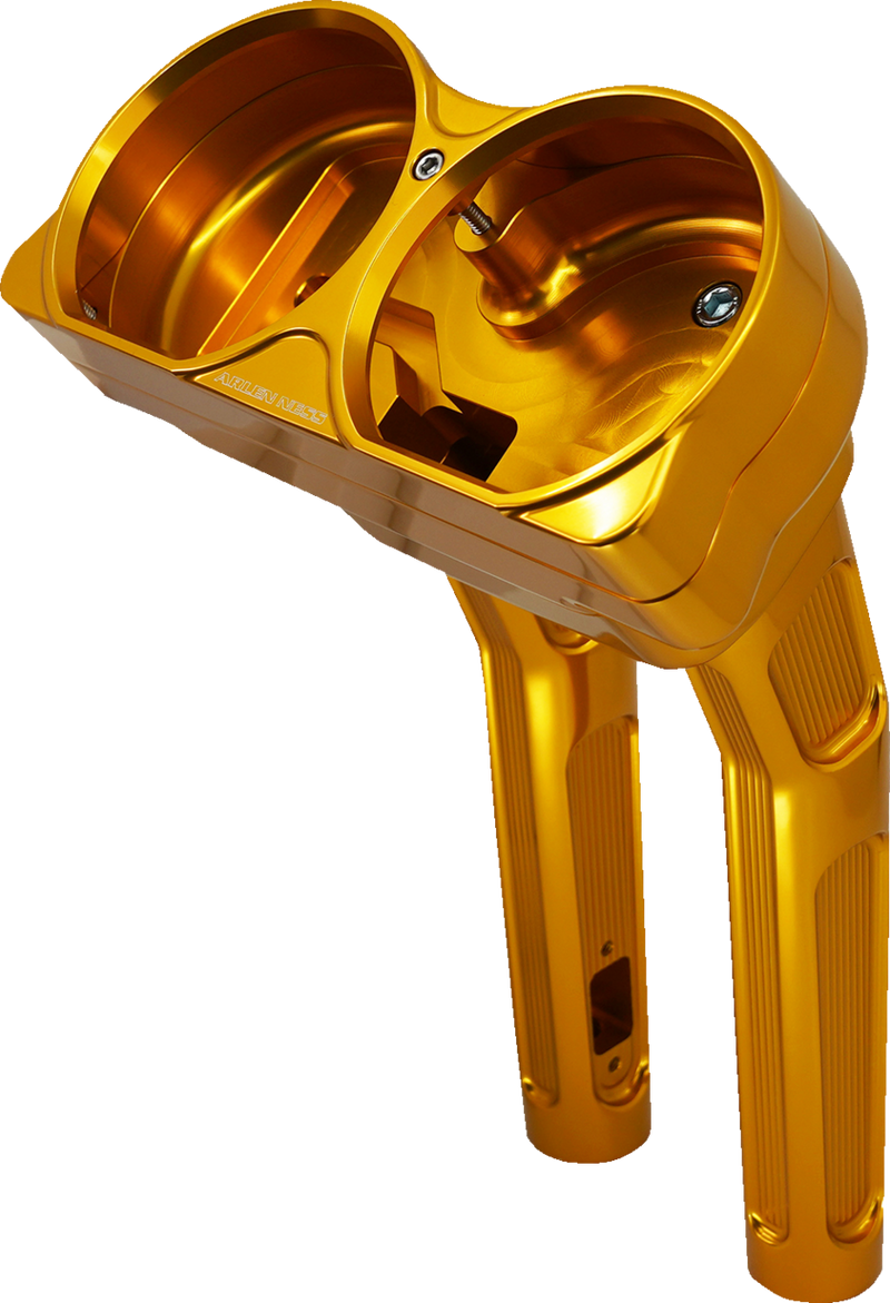ARLEN NESS Risers - Method - Kickback - 10" - Gold - Harley-Davidson '15-'24 - 520-046