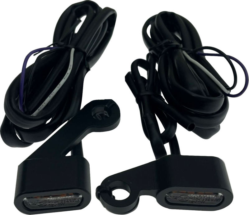 DRAG SPECIALTIES Marker Lights - Matte Black - Amber Lens - '04-'13 XL - L22-0236DMBE - PartsOutlet.com.au