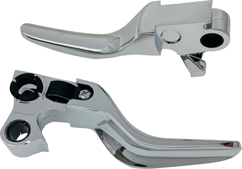 DRAG SPECIALTIES Lever Set - Short - Chrome - Harley-Davidson '96-'17 - H07-0574S