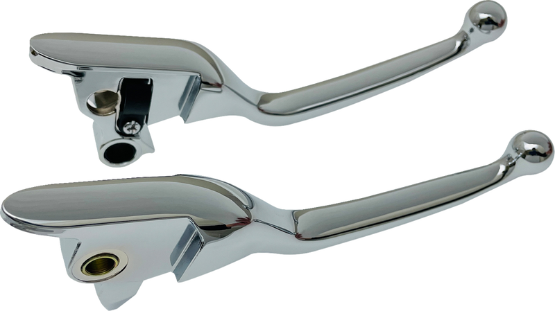 DRAG SPECIALTIES Lever Set - Narrow - Chrome - FL '08-'13 - H07-0585N