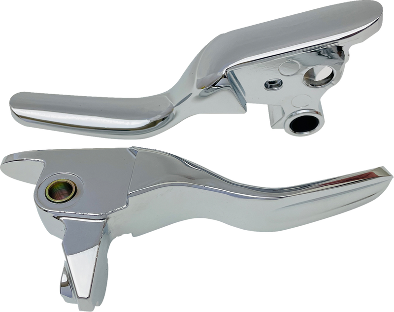 DRAG SPECIALTIES Lever Set - Short - Chrome - FL '08-'13 - H07-0585S