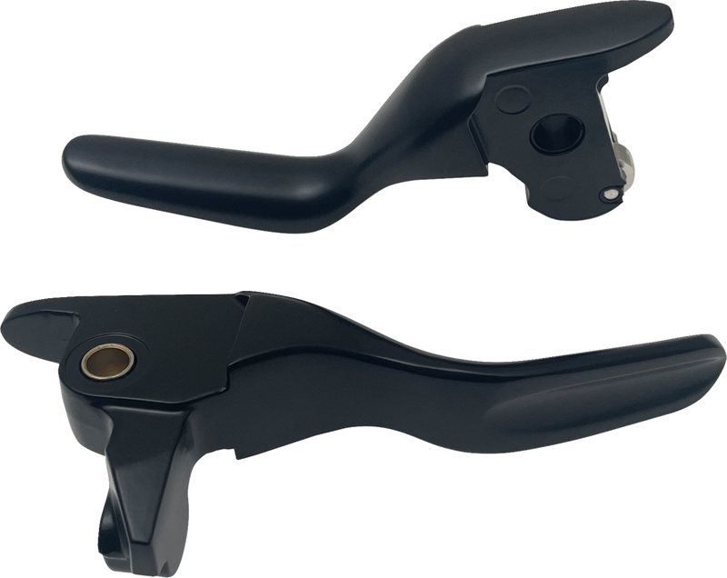 DRAG SPECIALTIES Lever Set - Short - Black - FL '14-'16 - H07-0591SMB