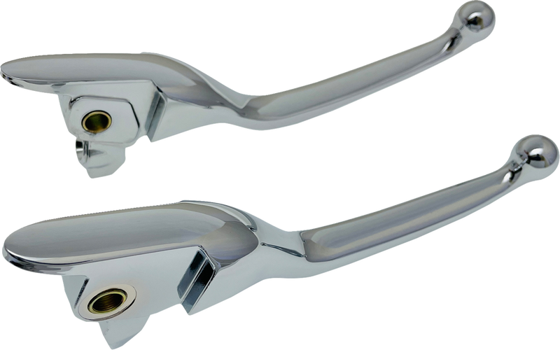 DRAG SPECIALTIES Lever Set - Narrow - Chrome - FL '17-'20 - H07-0595N