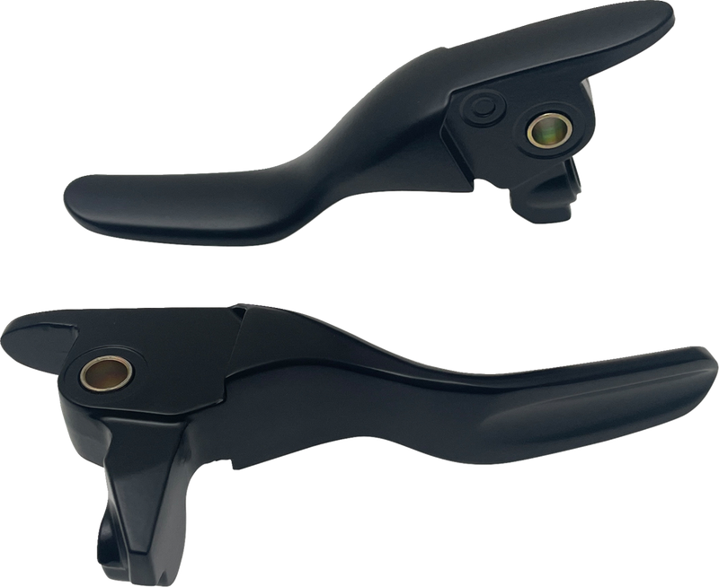 DRAG SPECIALTIES Lever Set - Short - Black - FL '17-'20 - H07-0595SMB