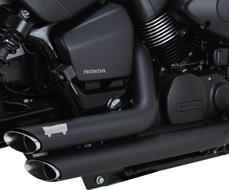 VANCE & HINES Shortshots Staggered Exhaust System - Black - Honda VT750C '10-'25 - 48319
