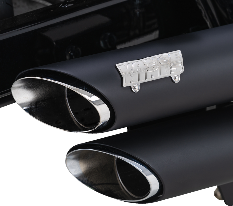 VANCE & HINES Shortshots Staggered Exhaust System - Black - Honda VT750C '10-'25 - 48319