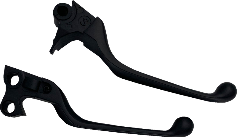 DRAG SPECIALTIES Lever Set - Narrow - Black - Harley-Davidson '96-'17 - H07-0574NMB