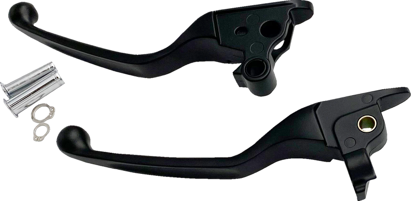 DRAG SPECIALTIES Lever Set - Narrow - Black - FL '08-'13 - H07-0585NMB