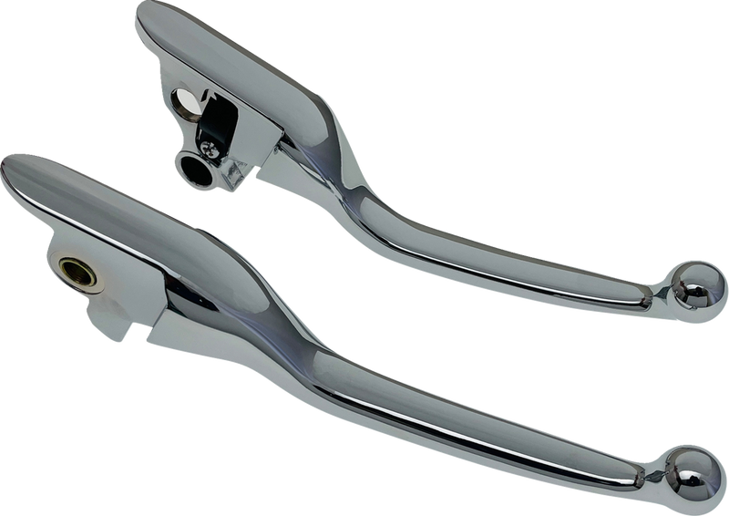 DRAG SPECIALTIES Lever Set - Narrow - Chrome - Softail '15-'24 - H07-0593N