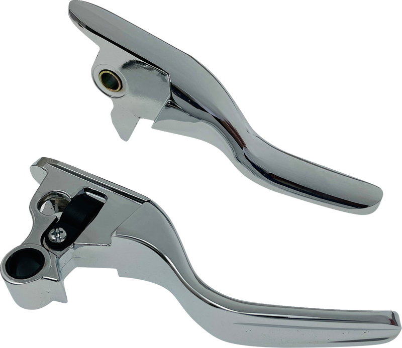 DRAG SPECIALTIES Lever Set - Short - Chrome - Softail '18-'24 - H07-0593S
