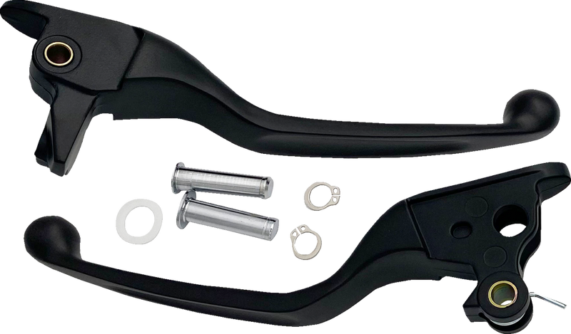 DRAG SPECIALTIES Lever Set - Narrow - Black - FL '21-'24 - H07-0730NMB - PartsOutlet.com.au
