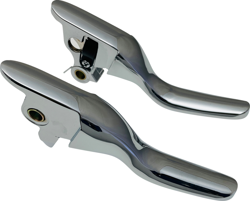 DRAG SPECIALTIES Lever Set - Short - Chrome - FL '21-'24 - H07-0730S - PartsOutlet.com.au