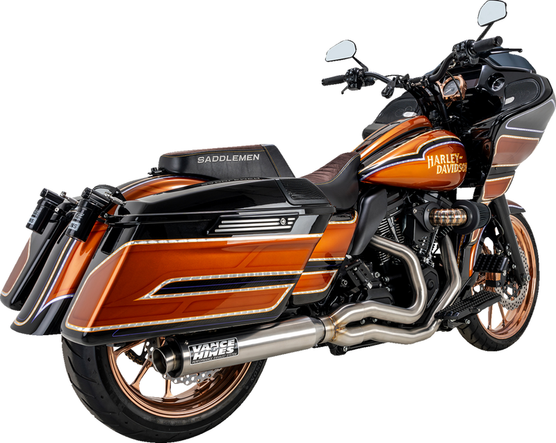 VANCE & HINES 2-into-1 Supersport PCX Exhaust System - Brushed - Touring '17-'25 - 27345
