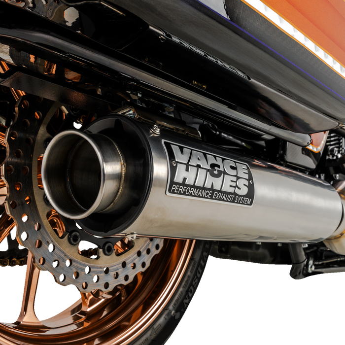 VANCE & HINES 2-into-1 Supersport PCX Exhaust System - Brushed - Touring '17-'24 - 27345