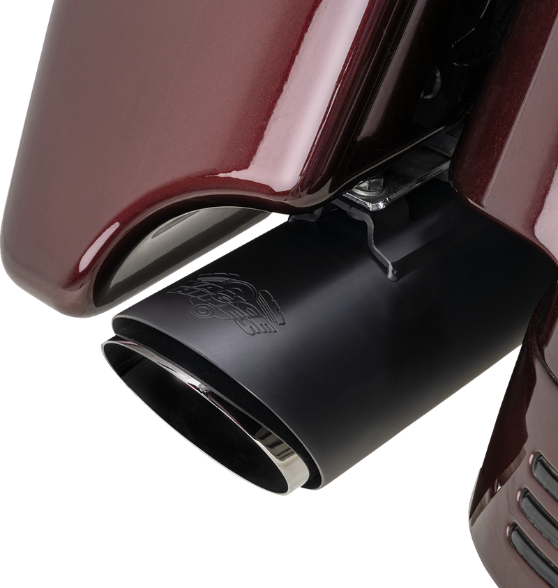 VANCE & HINES Twin Slash Slip-On Muffler - Black - FL '17-'25 - 46672