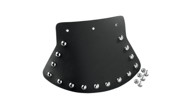 DRAG SPECIALTIES Mud Flap - Studded with Plain Center - 9.5" W x 6.5" H - DS393703