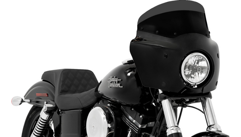 MEMPHIS SHADES Road Warrior Windshield - Dark Black Smoke - 7" - MEP86510