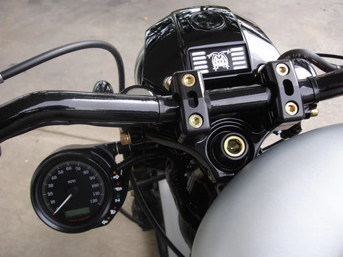 JOKER MACHINE Risers - Dual - 2" - Harley Davidson - Black 03-862B