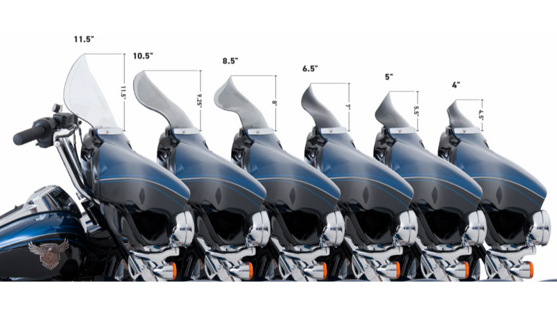 KLOCK WERKS Flare Windshield - 6-1/2" - Dark Smoke - FLH Street Glide '14-'25 - KWW-01-0199-2014