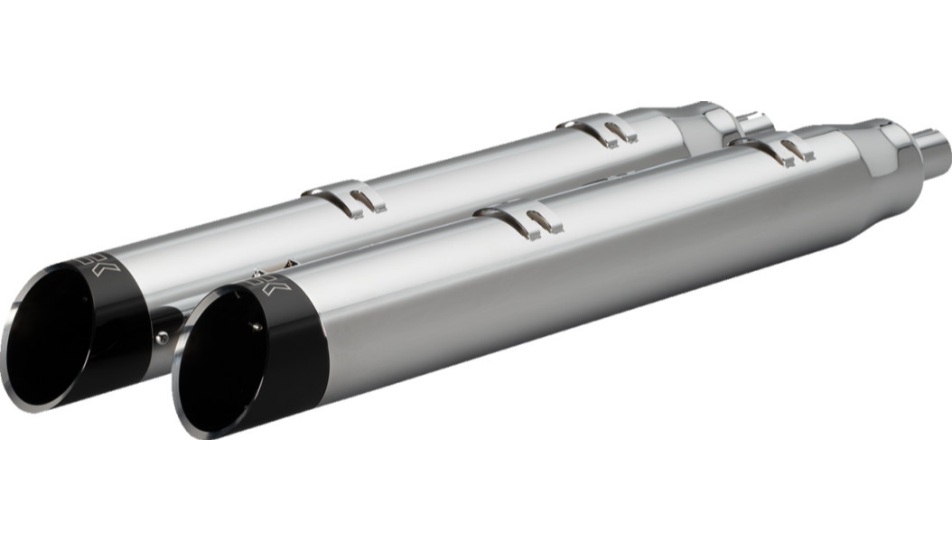 KHROME WERKS 4-1/2" War Hammer Mufflers - Indian Touring with saddlebags - Chrome 202220