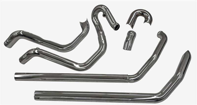 BASSANI XHAUST True Dual Headpipes  - '95-'08 Bagger - Chrome11315A