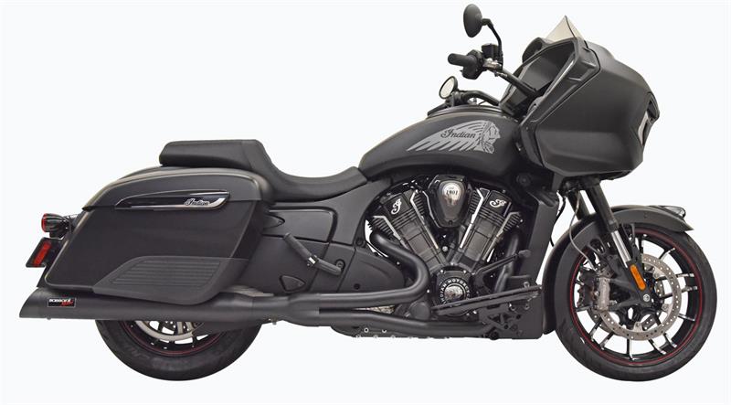 BASSANI XHAUST Road Rage 2:1 Exhaust - Black - 2020 + Indian Challenger 8H18SB - PartsOutlet.com.au