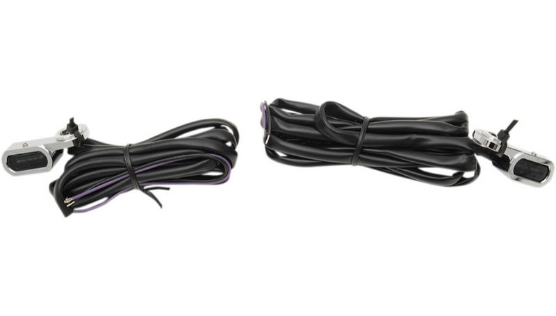 DRAG SPECIALTIES LED Handlebar Marker Lights - Hydraulic Clutch - Chrome/Smoke - FL '09-'17 - L22-0229CMENU