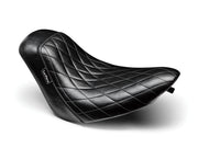 LE PERA Bare Bones Solo Seat With Black Diamond Stitch. Fits Softail 2006-2017 With 200 OEM Rear Tyre - LK-007DM - PartsOutlet.com.au