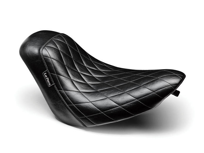 LE PERA Bare Bones Solo Seat With Black Diamond Stitch. Fits Softail 2006-2017 With 200 OEM Rear Tyre - LK-007DM - PartsOutlet.com.au