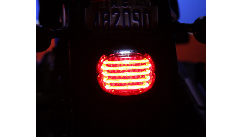 CUSTOM DYNAMICS Taillight - with Top License Plate Illumination Window - Red - Harley-Davidson '99-'24 - PB-TL-LPW-R