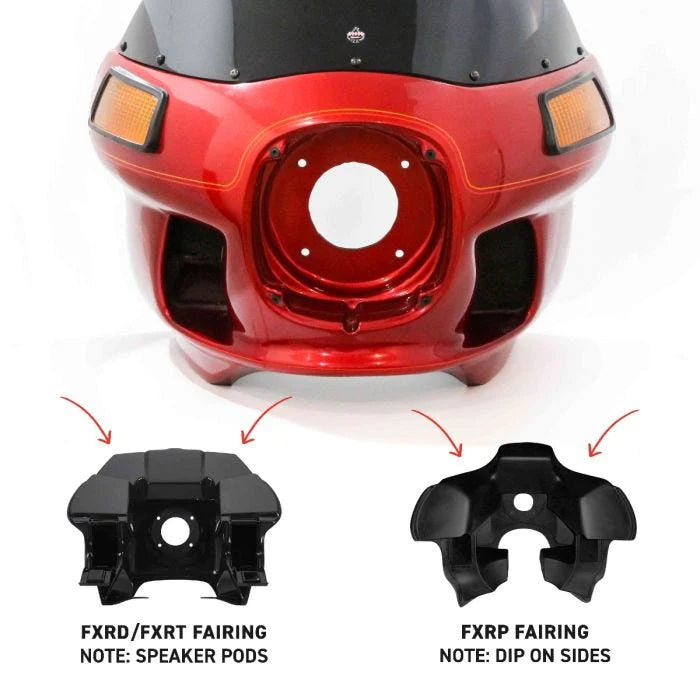 KLOCK WERKS Flare Windshield - 9" - Black - FXRP '85-'92 - KWW-02-0501