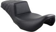 SADDLEMEN Step Up Seat - Passenger Lattice Stitched - Black - Street Glide/Road King '97-'07 - 897-06-173 - PartsOutlet.com.au