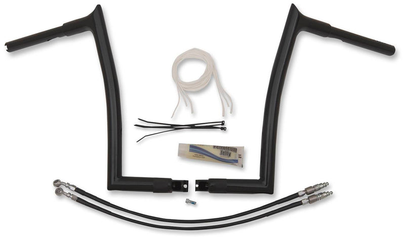 FAT BAGGERS INC. 1-1/4" EZ Install Pointed Top Handlebar Kit - 14" - Black - FLTR '15-'20 - 909314-B