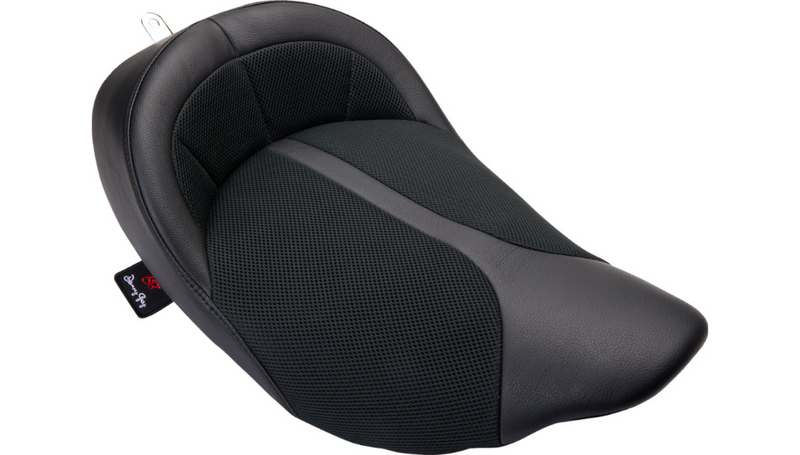DANNY GRAY BigIST Solo Air Seat - Black Leather - FL '08-'23 - FA-DGE-0280 - PartsOutlet.com.au