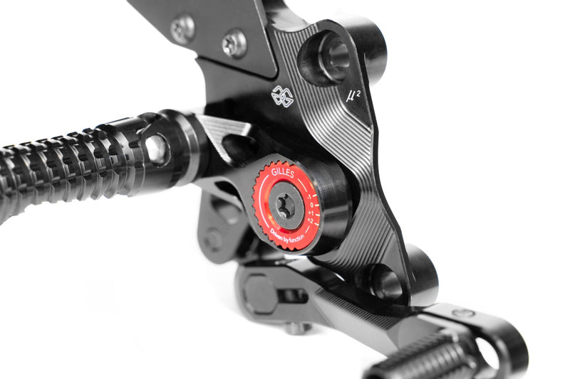 GILLES TOOLING MUE2 Rearset - Black - Suzuki '22-'24 - MUE2-S03-B