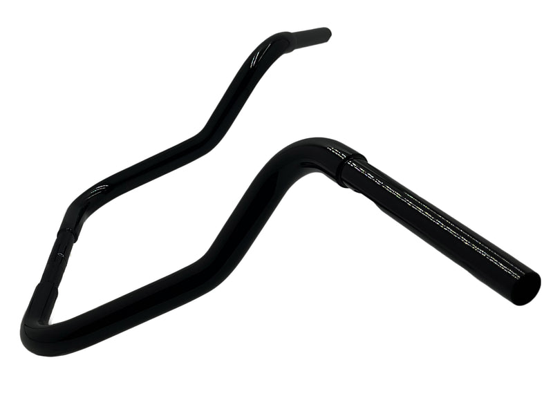 FAT BAGGERS INC. 1-1/4" EZ Install Round Top Handlebar - Reduced Reach - 13" - Black - FLH '08-'25 - 903013-B
