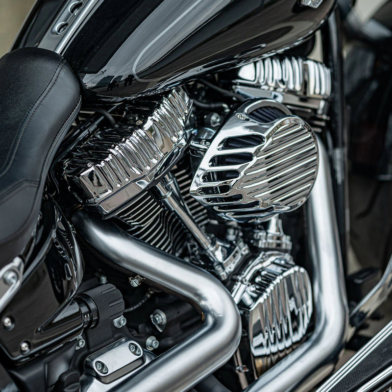 ARLEN NESS Rough Craft Air Cleaner Kit - Chrome -  Touring '24+ & Softail '25+ - RC-600-022