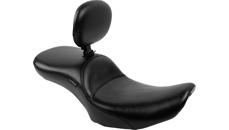 LE PERA Maverick Daddy Long Legs Seat - Smooth With backrest - FLH/FLT '23-'25 - LV-957DLBRS