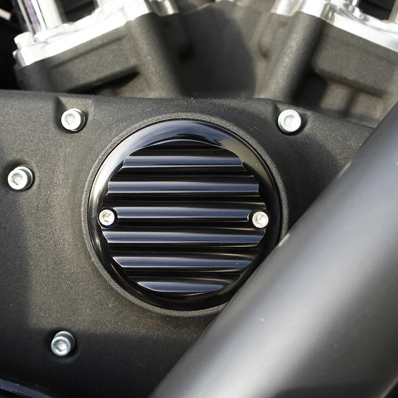 JOKER MACHINE Points Cover - Anodized Black - Harley-Davidson 1970-2022 - 02-98-1 - PartsOutlet.com.au