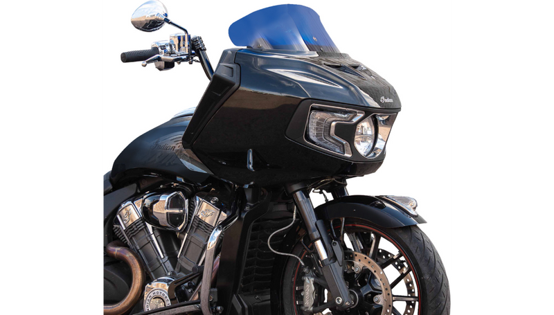 KLOCK WERKS Kolor Flare Windshield - 8" - Blue - Indian '20-'25 - KWW-04-0623