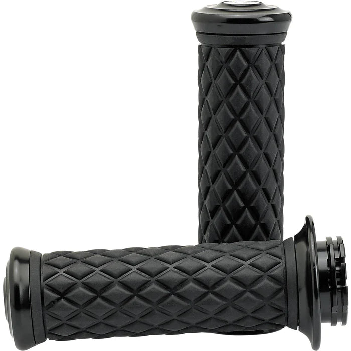 BILTWELL Grips - Alumicore - Dual Cable - Black 6604-201-01 - PartsOutlet.com.au